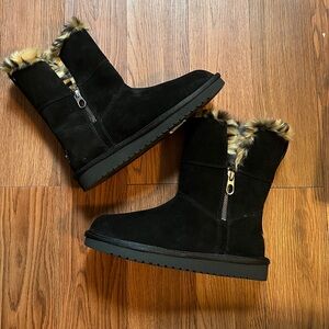 NWT Koolaburra by UGG Aribel Short Cheetah Fur Boots